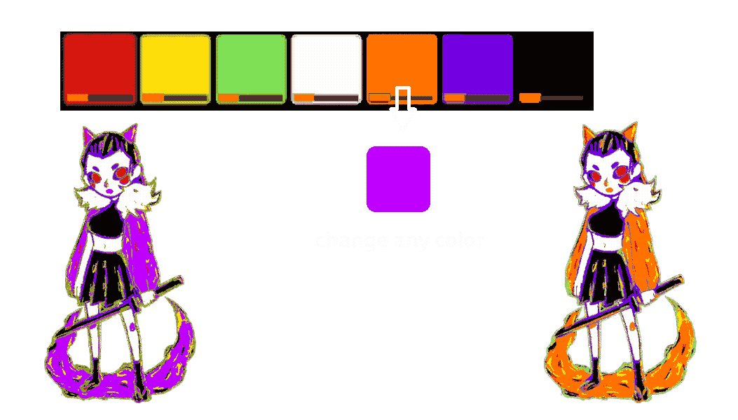 Frame-by-frame shader animation setup.